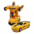 Carro Vira Robo Som Luz Carrinho BMW BRANCO Brinquedo Menino Pilha Cor CAMARO AMARELO TYDA (CAMARO AMARELO)