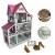 Casa de Boneca com Moveis e Parquinho Miniatura Casinha Brinquedo Kids Infantil mdf acabamento