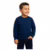 Casaco Blusa de Frio Infantil Unissex de Moletom com Gola Redonda Confortável (BR, Idade, 12 Anos, Regular, Marinho)