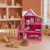 Casinha Casa de Boneca Mdf 45x13cm + 19 Mini Moveis Pequenos Acompanha Parquinhos em Mdf