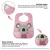 Clingo Babador Impermeável Com Bolso Coletor Coala Cinza/Rosa Tamanho Único