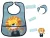 Clingo Babador Impermeável Com Bolso Coletor – – Luke Azul