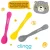 Colher Colors Cinza/Rosa/Amarelo Clingo – Kit 3 Unidades