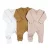 Combo 3 Macacão Minimalista para Bebês de 0 a 12 Meses – Tecido Respirável de Algodão, Abertura em Zíper (Cores Neutras, 1-3 MESES)