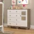 Cômoda de Bebê 1 Porta 4 Gavetas Uli Móveis Peroba Branco Brilho/Carvalho