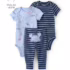 Kit Body Bebê 5 Peças Bolso Coelhinho Multicor Carter’s