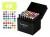 Conjunto Canetas Marcador Canetinha Ponta Dupla 48 Cores Kit