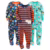 Conjunto de pijama Pacote com 3 pijamas confortáveis de algodão com pés Simple Joys by Carter’sMeninos