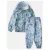 Conjunto Infantil Feminino Corta Vento C/Capuz Florido Azul 004 – Laluna
