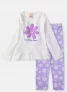 Conjunto Infantil Feminino Meia Estação Make Things Creme 0462 – Laluna