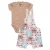 > Conjunto Jardineira Bebê Menina Suedine Pets