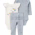 Conjunto Longo Bebê 3 Peças Matelassê Carter’s