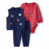 Conjunto Longo Bebê 3 Peças Borboletas Babados