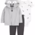 Kit Calça Bebê 4 Peças Cós Elástico e Laço Multicor Carter’s