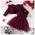 Conjunto Roupa Infantil Menina 6Meses-3 Anos Verão Moda Manga Longa Botão Casaco Suspensórios Vestidos Floral Tule De Princesa Para Bebê Recém-Nascidos