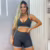 Conjunto Short E Top Academia Feminino Cós Alto Neutro