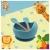Conjunto Tigela Bowl Infantil de Silicone + talheres Colher Garfo silicone Cabo com bambu Para Bebe Criança