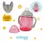 Copo Com Alças E Bico Em Silicone Colors Rosa, Clingo 220ml