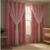 Cortina Corta Luz Pvc Blackout Rosa Estrelinhas C/ Voil 2,80×2,30