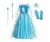 Fantasia Vestido Infantil Elsa Frozen Com Capa e Acessórios (3 ao 8)