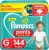 Fralda Descartável Pampers Pants Ajuste Total – Tamanho G, 144 Unidades – Fácil de vestir, Barreira Anti-Cocô Proteção de até Zero Vazamentos, Cobertura Suave com Loção Hipoalergênica para seu Bebê