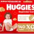 Fralda Huggies Supreme Care  M com 196 unidades