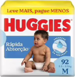 Fralda Huggies Tripla Proteção M com 92 Unidades