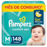 Fralda Pampers Confort Sec M com 148