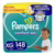 🛍️Fralda Pampers Confort Sec Tamanho Xg 148 Unidades Extra Grande (xg) Sem Gênero