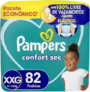 😍 Fralda Pampers Confort Sec Tamanho XXG, 82 Unidades