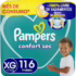 Fralda Pampers Confort Sec M com 196 Unidades