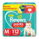 Fralda Pampers Pants Ajuste Total M 112 Unidades