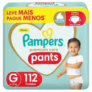 Fralda Pampers Premium Care Pants G com 112 Unidades