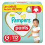 Fralda Pampers Premium Care Pants Tamanho G, 112 Unidades