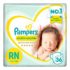 fralda descartável pampers confort sec rn+ 36 unidades