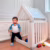 Freso Casinha Estilo Cabana com Cercado Infantil. Ideal para Quartos e Brinquedotecas. Estrutura Resistente, Fácil de Limpar e Espaço Seguro para Crianças Brincarem Dentro de Casa