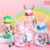 Garrafas de Alce Água Portáti Infantil 600ml com Canudo e Cordão Desenho Multicolorido para Meninas Ou Meninos