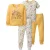 🤎 Gerber Conjunto de pijama de 4 peças para bebês meninas, Cervo amarelo, 18 Meses