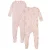🤎 Gerber Pacote com 2 pijamas com pés para bebês meninas, Rosa, 12 Meses