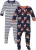 Gerber Pacote com 2 pijamas com pés para bebês meninos, Cinza raposa, 12 Meses