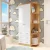 > Guarda-Roupa Infantil 2 Portas 3 Gavetas e Prateleira Externa 100% MDF Smim Branco Brilho/Amêndoa