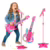 Guitarra Com Microfone Pedestal Som Luzes Sai Voz Conecta Mp3 Celular Cabo P2 Guitarrinha Brinquedo