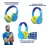 Headphone Bluetooth Luccas Neto Aventureiro Azul LN001BL/00 com adesivos para personalizar seu fone! AOC