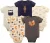 🛍 Hudson Baby Bodies unissex de algodão para bebês, Floresta, 3-6 Meses