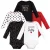 Hudson Baby Bodies unissex de manga comprida de algodão para bebês, Girl Daddy vermelho preto, 6-9 Meses