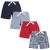 Hudson Baby Shorts unissex para bebês, pacote com 4, Bandana azul, 0-3 Meses