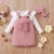 Jardineira Menina – Conjunto Infantil Menina Estilo Blogueirinha 3 peças Roupa de Menina – Macaquinho bebê Menina