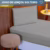 💎 Jogo De Lençol Cama Solteiro 02 Peças 400 Fios Ponto Palito Cor Cinza Desenho do tecido Lisa