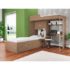 Quarto Infantil Retrô com Guarda Roupa 3 Portas e 2 Gavetas e Berço Mini Cama Branco – Qmovi