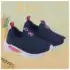 Kidstep Tenis Escolar Infantil Calce Fácil K Feminino Bordado Marinho com Pink 22 ao 36
